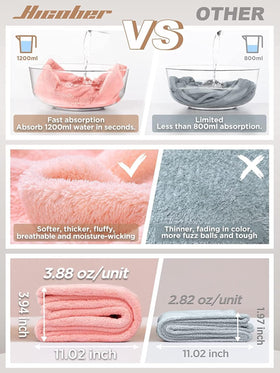 Hicober Microfiber Hair Towel Wrap folded neatly