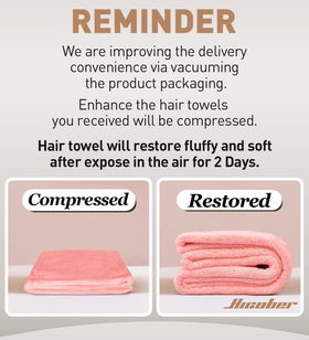 Hicober Microfiber Hair Towel Wrap in a bathroom setting