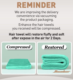 Hicober Microfiber Hair Towel Wrap in a bathroom setting