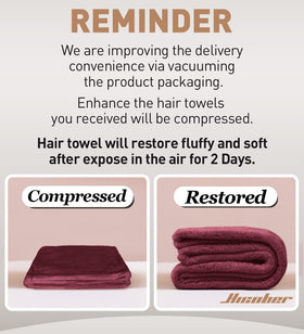 Hicober Microfiber Hair Towel Wrap in a bathroom setting