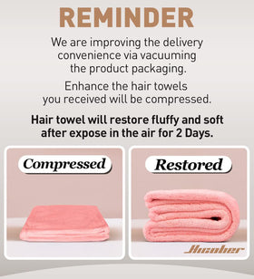 Hicober Microfiber Hair Towel Wrap in a bathroom setting