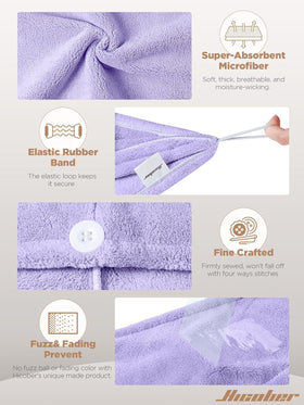 Hicober Microfiber Hair Towel Wrap packaging