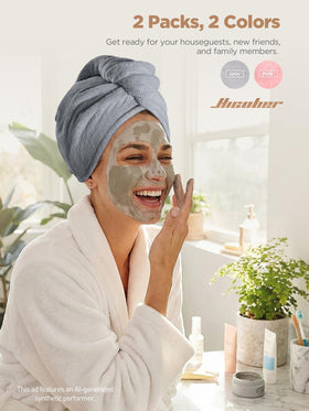 Hicober Microfiber Hair Towel Wrap packaging