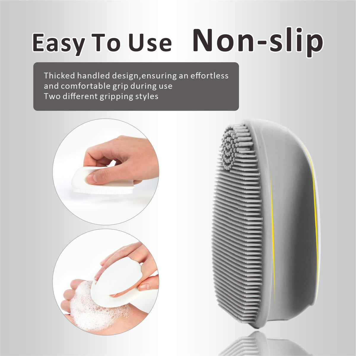 HIEERBUS Silicone Face Scrubber displayed on a bathroom counter