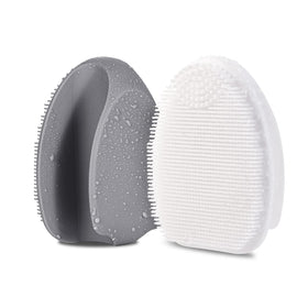 HIEERBUS Silicone Face Scrubber front view in pink
