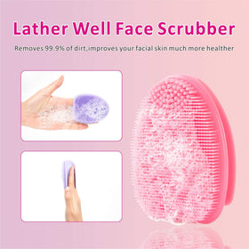 HIEERBUS Silicone Face Scrubber in a travel bag
