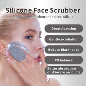 HIEERBUS Silicone Face Scrubber in hand for size reference