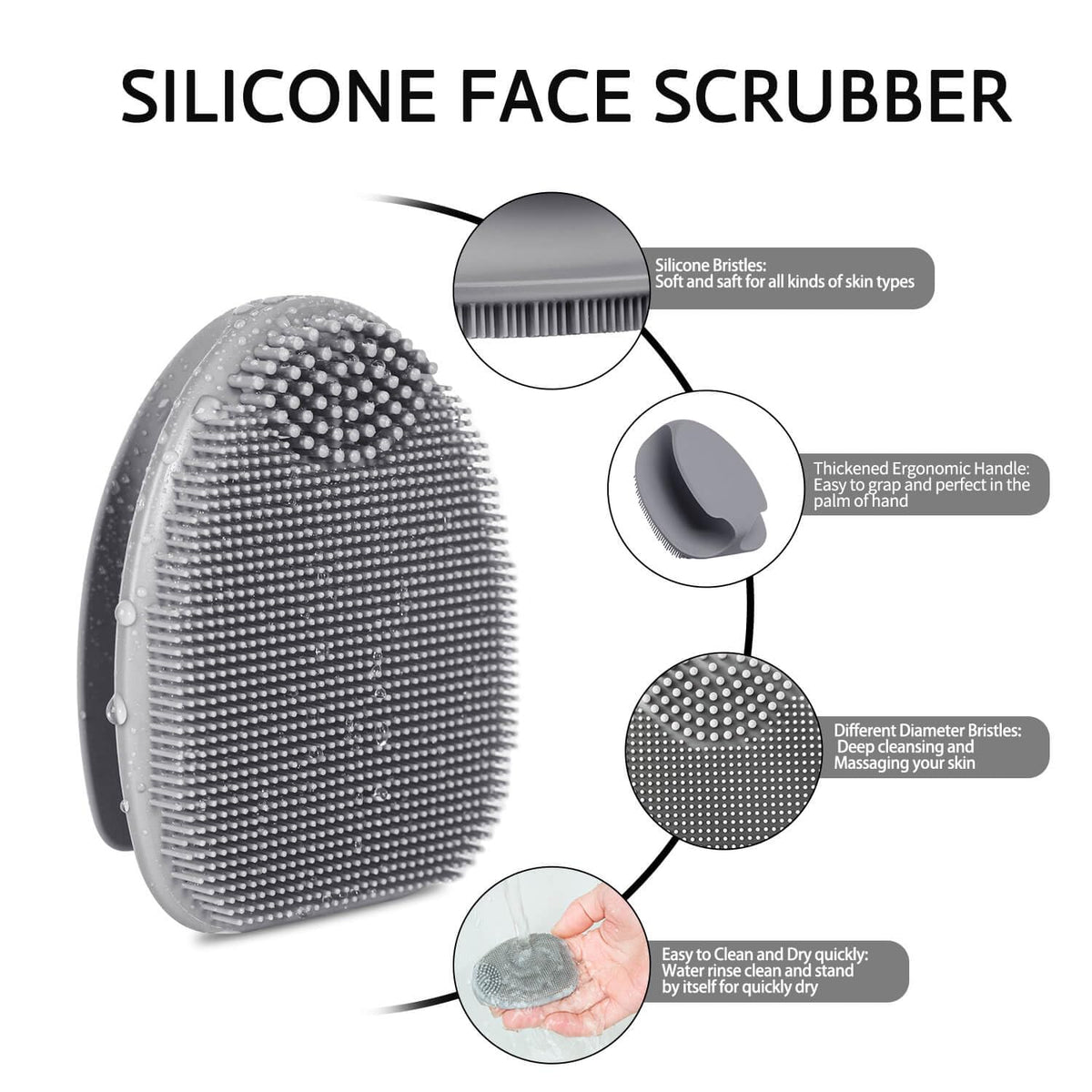 HIEERBUS Silicone Face Scrubber set with two colours