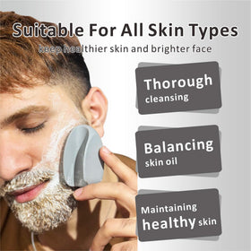 HIEERBUS Silicone Face Scrubber with lathered facial cleanser