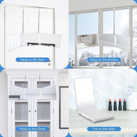 HIEEY 3 Way 360 Trifold Mirror compact design for travel