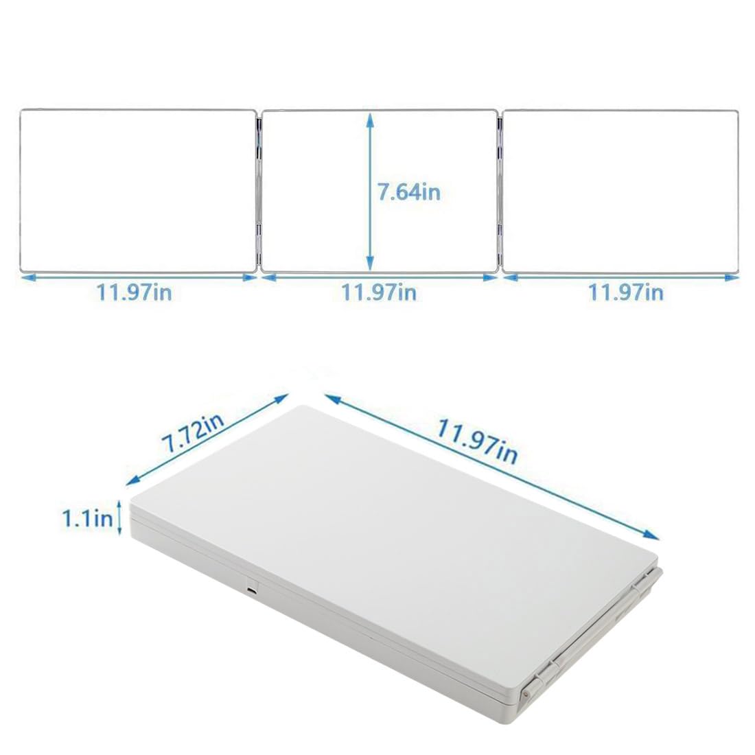 HIEEY 3 Way 360 Trifold Mirror in a lifestyle setting