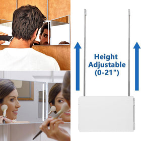 HIEEY 3 Way 360 Trifold Mirror with 5X magnification close-up