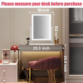 HIEEY Lighted Makeup Mirror 360° rotation feature