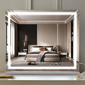 HIEEY Lighted Makeup Mirror mounted on a wall