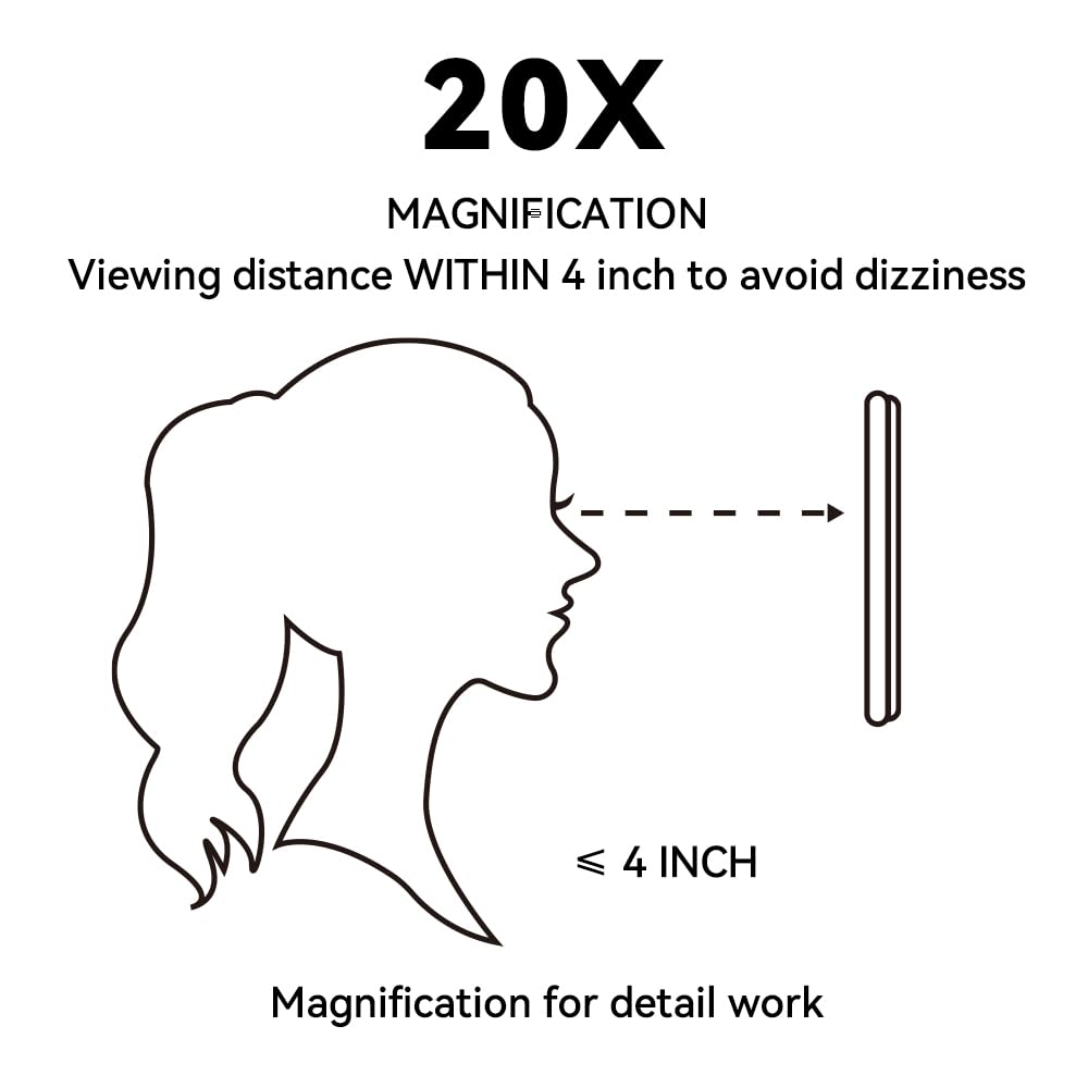HIEEY Lighted Makeup Mirror side view showing 360° rotation
