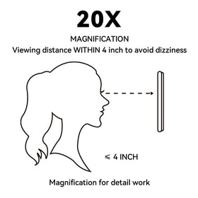 HIEEY Lighted Makeup Mirror side view showing 360° rotation