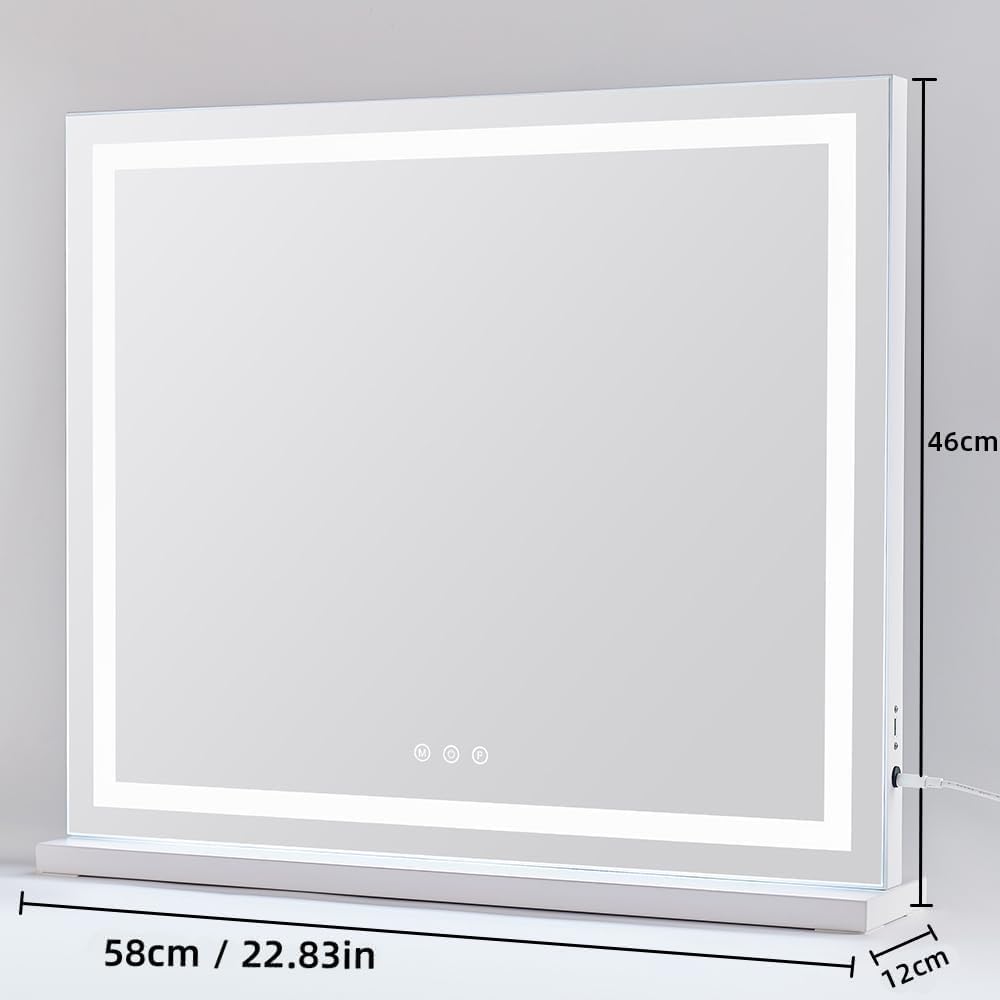 HIEEY Lighted Makeup Mirror with 5X magnification detail