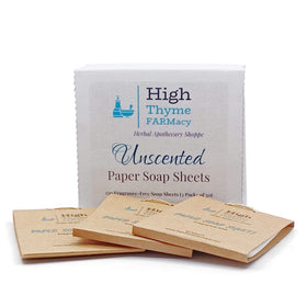 High Thyme FARMacy Travel Soap Sheets front view with packaging