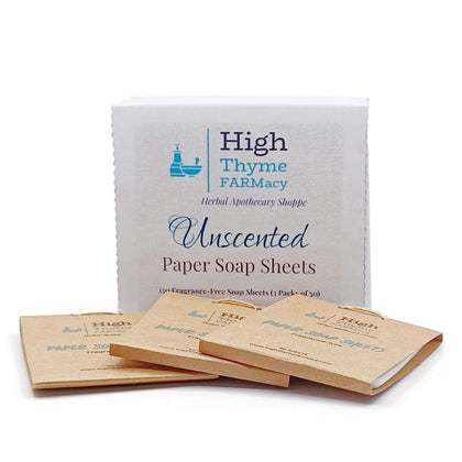 High Thyme FARMacy Travel Soap Sheets front view with packaging