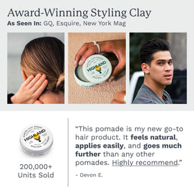 Highland Glacial Hair Clay Pomade open with texture visible