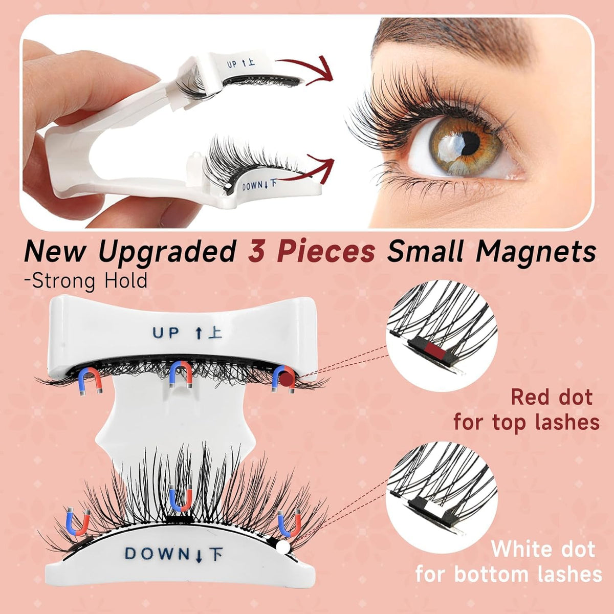 Higu clace magnetic eyelash applicator and instruction sheet