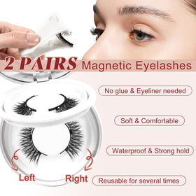 Higu clace magnetic eyelashes applied on model