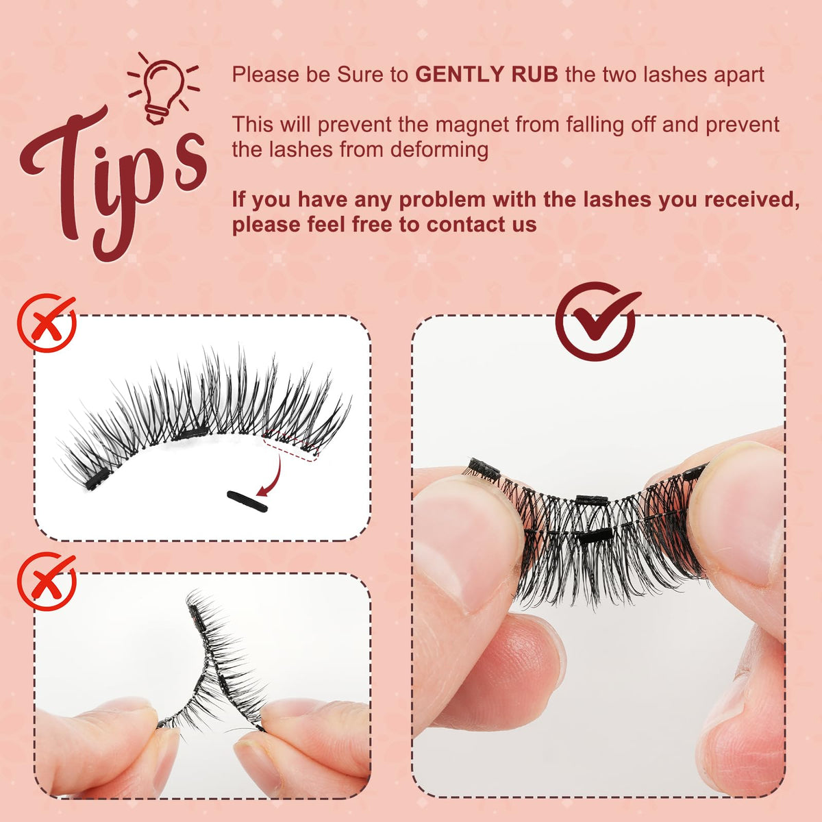 Higu clace magnetic eyelashes being applied with applicator