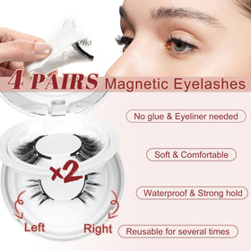 Higu clace magnetic eyelashes close-up showing soft design