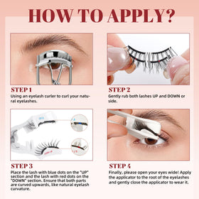 Higu clace magnetic eyelashes displayed on a flat surface