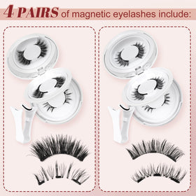 Higu clace magnetic eyelashes displayed with mirror
