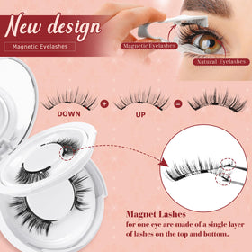 Higu clace magnetic eyelashes in a small box with mirror