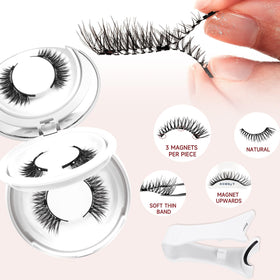 Higu clace magnetic eyelashes in natural look