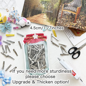 HiJeaton Hair Clips 150Pcs held in hand for size reference