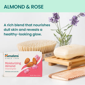 Himalaya Almond Cleansing Bar Soap in use with lather