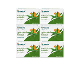 Himalaya Purifying Neem & Turmeric Cleansing Bar Soap 6 Pack front view