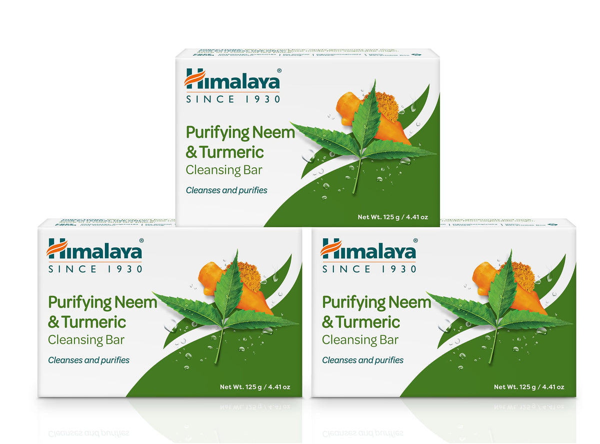 Himalaya Purifying Neem & Turmeric Cleansing Bar Soap front view