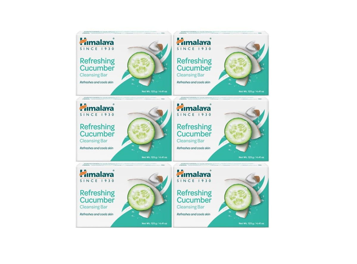Himalaya Refreshing Cucumber Cleansing Bar Soap 4.41 oz front view