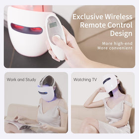 HIME SAMA LED Face Mask demonstrating adjustable chin pad