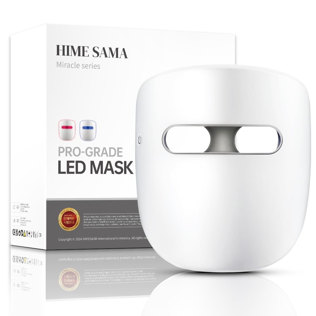 HIME SAMA LED Face Mask front view with 8 color options