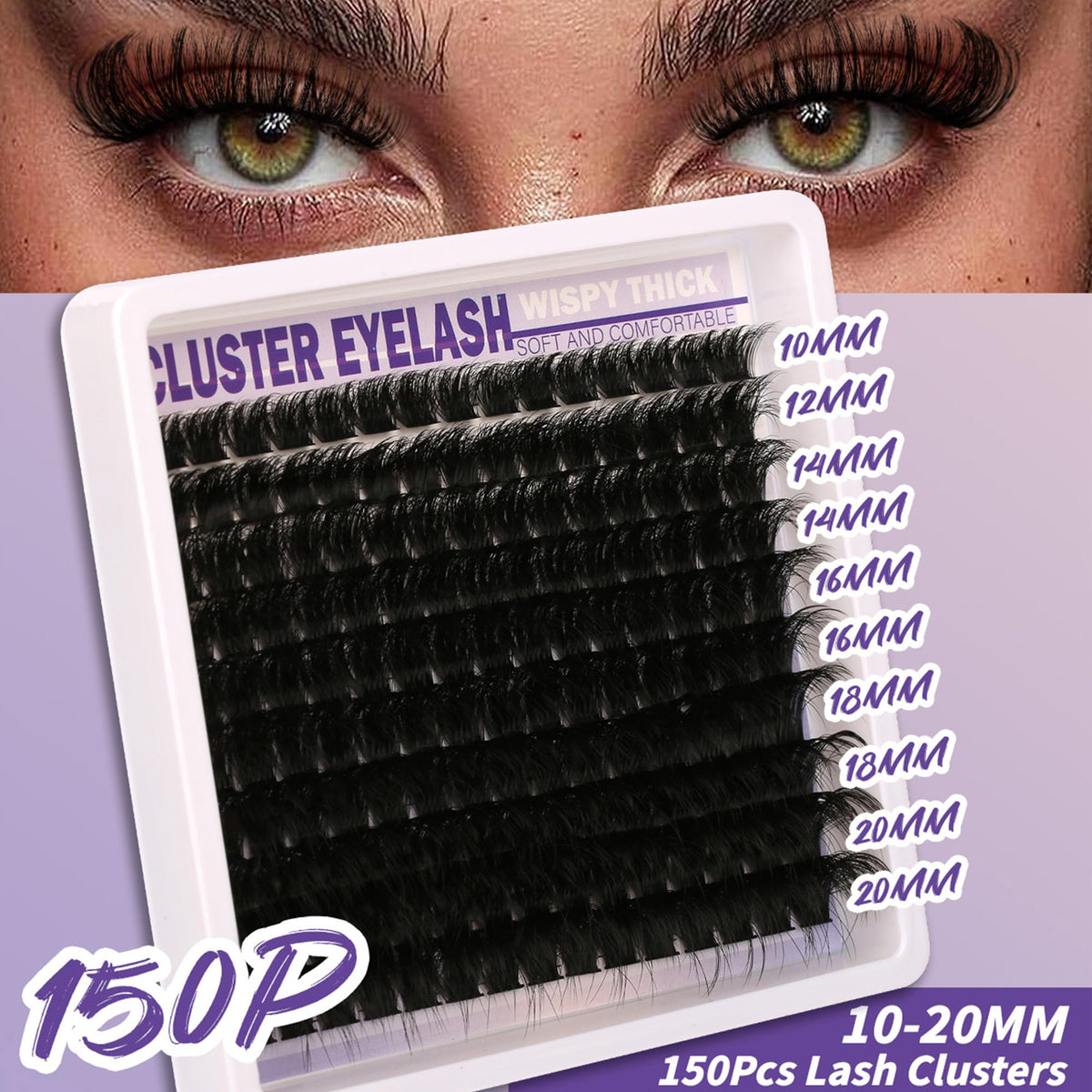 Himirell Lashes Clusters Kit 200D style close-up