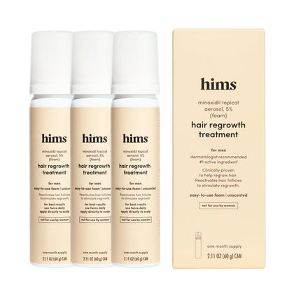 HIMS & HERS Hair Regrowth 5% Minoxidil 3 Pack front view