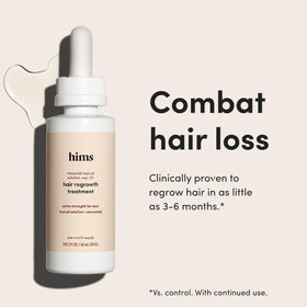 HIMS & HERS Minoxidil 5% solution dropper and bottle