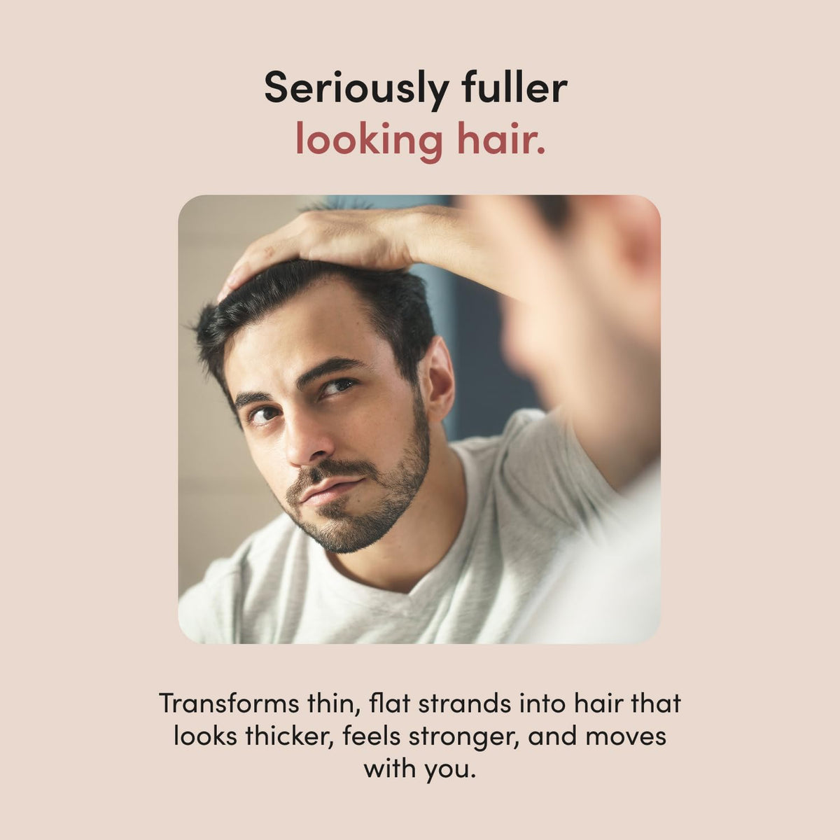 HIMS & HERS Thick Fix Shampoo application on hair