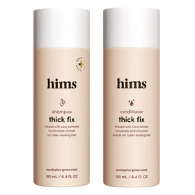 HIMS & HERS Thick Fix Shampoo front view with eucalyptus scent
