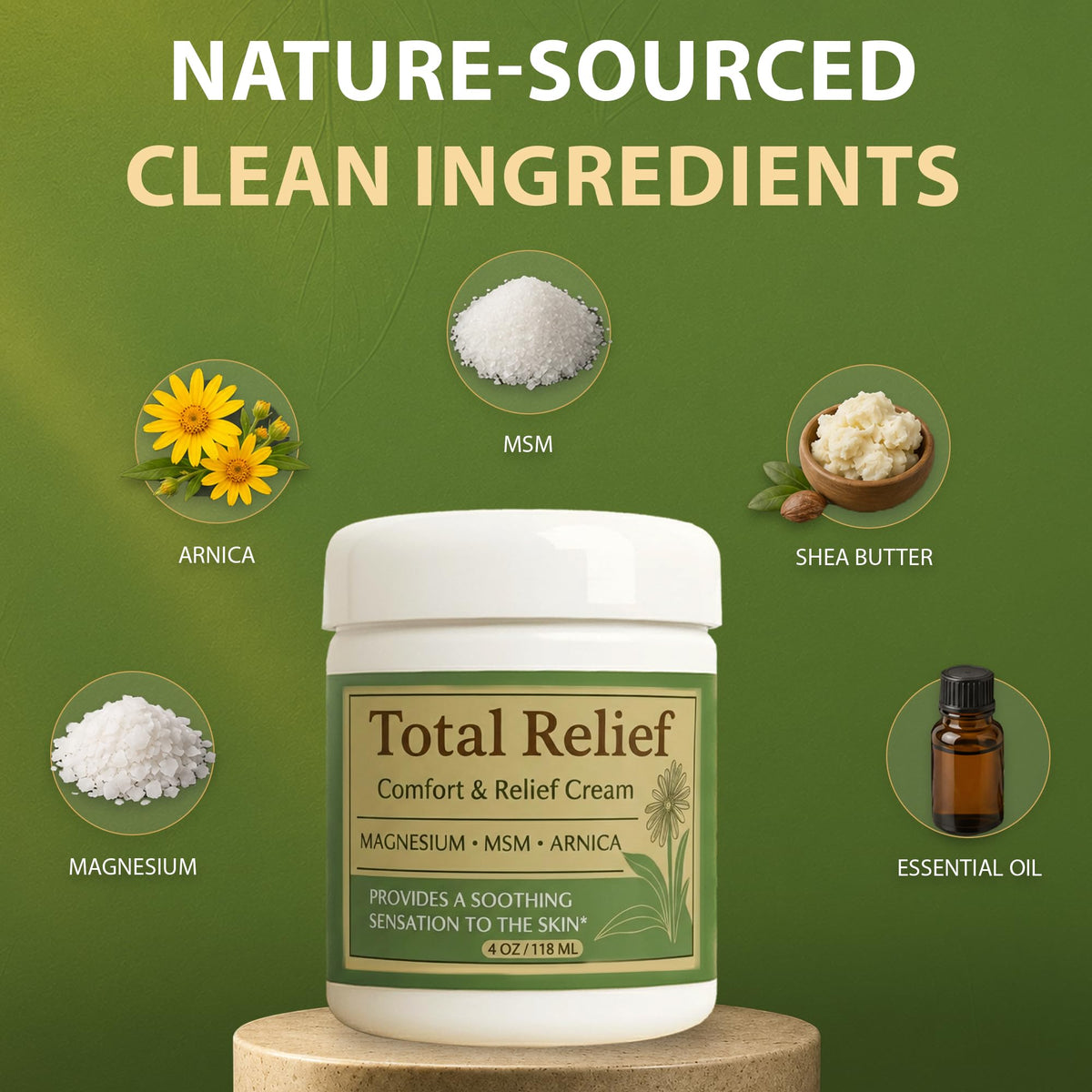 HiRelief Magnesium Cream application on skin