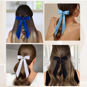 hisial Hair Bows Clips on a model's hair