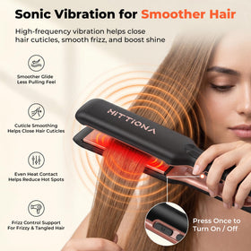 HITTIONA Ceramic Hair Straightener in storage pouch