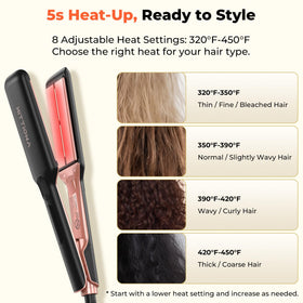 HITTIONA Ceramic Hair Straightener showing 360° swivel cord