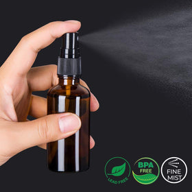 hmaimas 2oz amber glass spray bottles set of 6 displayed together