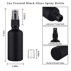 hmaimas 2oz frosted black glass spray bottle lifestyle scene